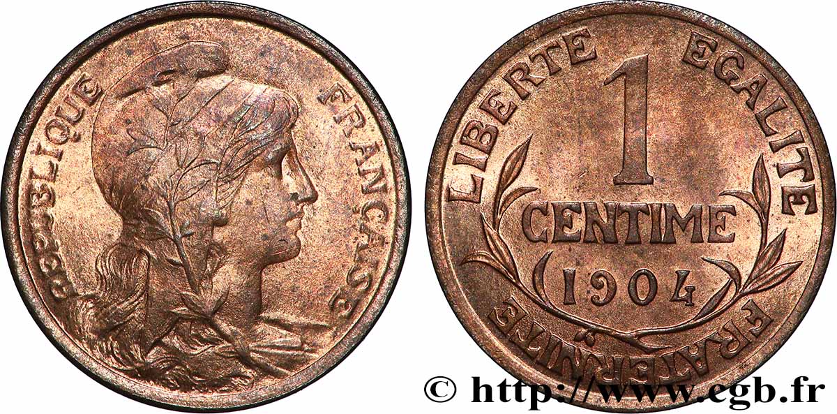 1 centime Daniel-Dupuis 1904 Paris F.105/9 MS64 