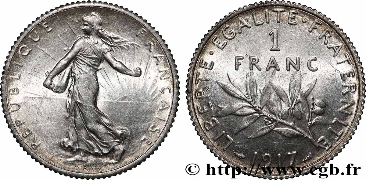 1 franc Semeuse 1917  F.217/23 MS64 