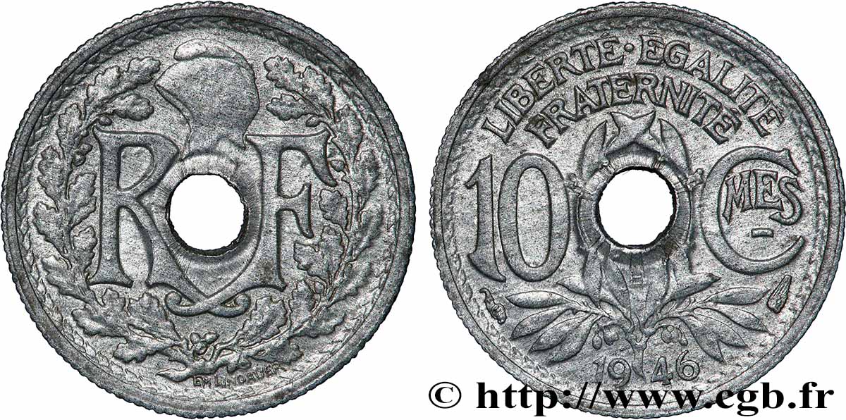 10 centimes Lindauer, petit module 1946 Beaumont-Le-Roger F.143/5 MS62 