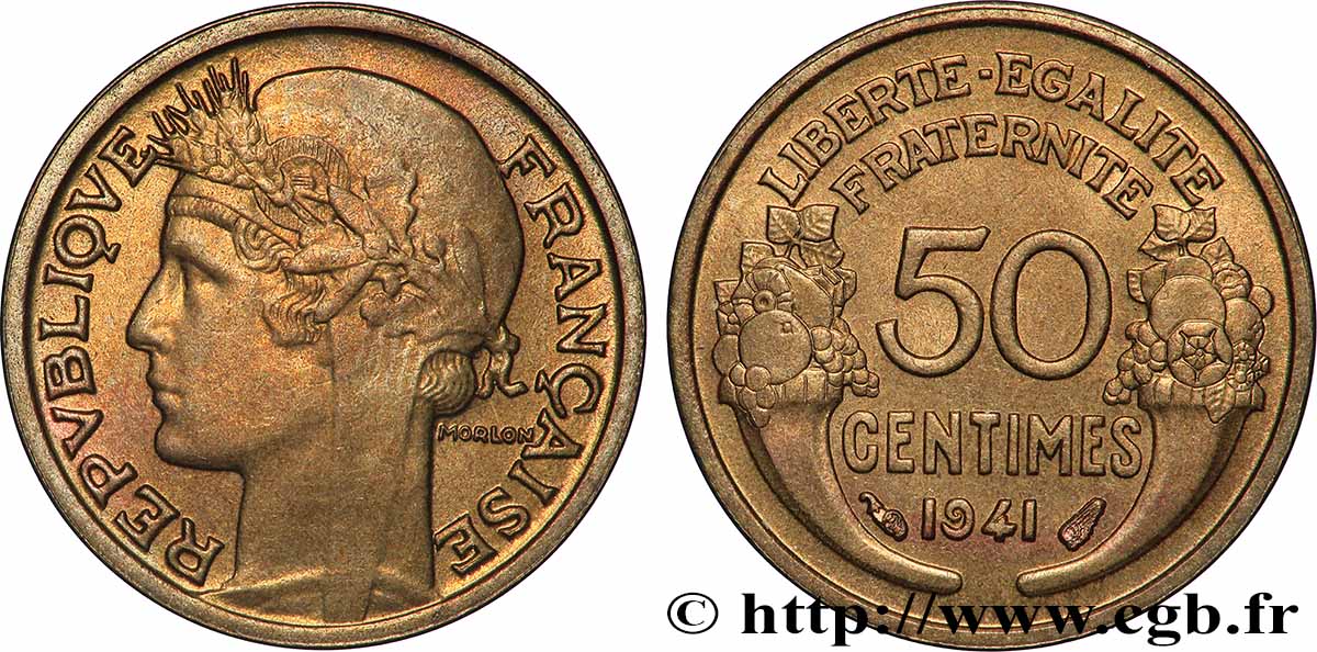 50 centimes Morlon 1941  F.192/18 MS64 