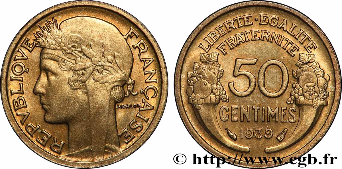 50 centimes Morlon 1939  F.192/15 MS65 