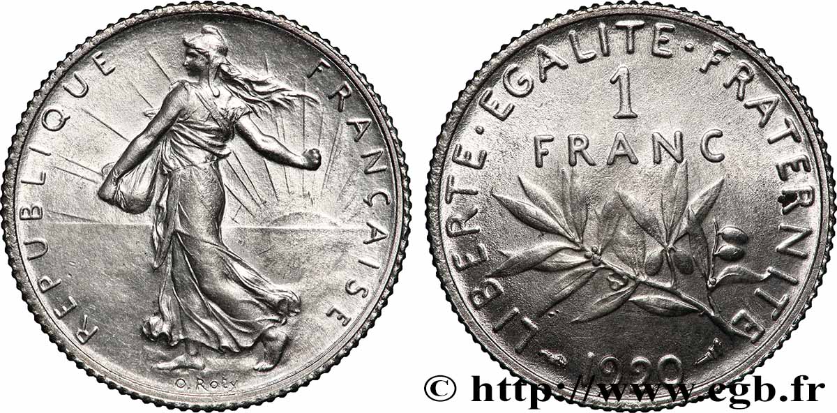 1 franc Semeuse 1920 Paris F.217/26 MS62 