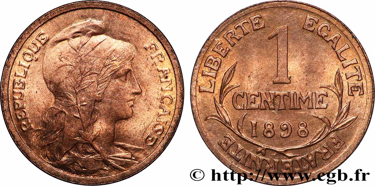 1 centime Daniel-Dupuis 1898 Paris F.105/1 MS60 
