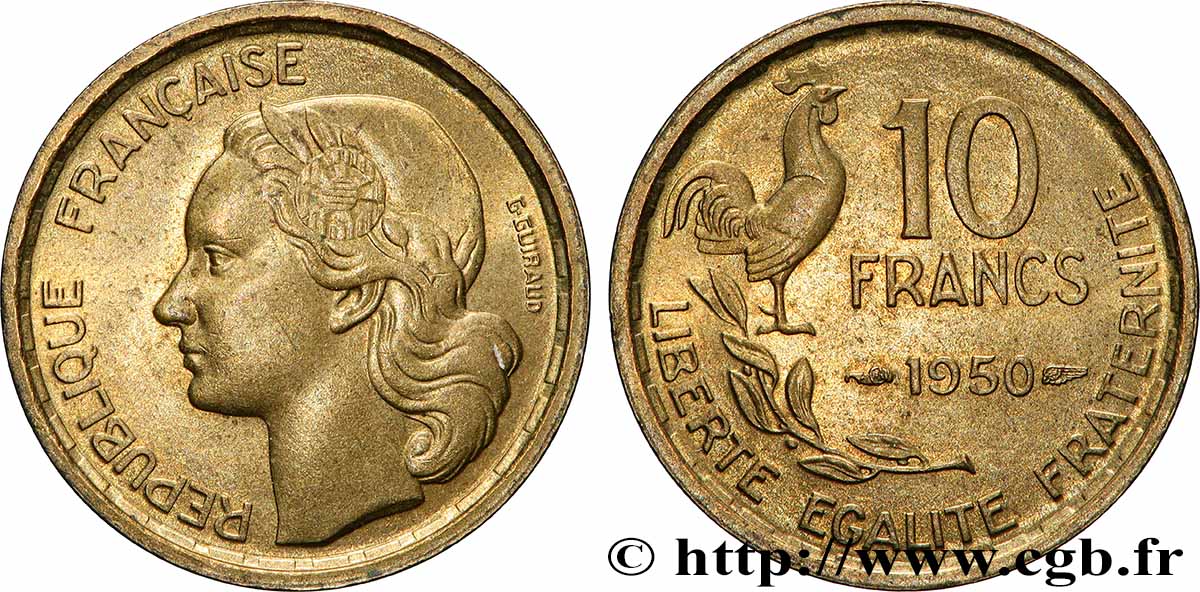 10 francs Guiraud 1950  F.363/2 VZ60 