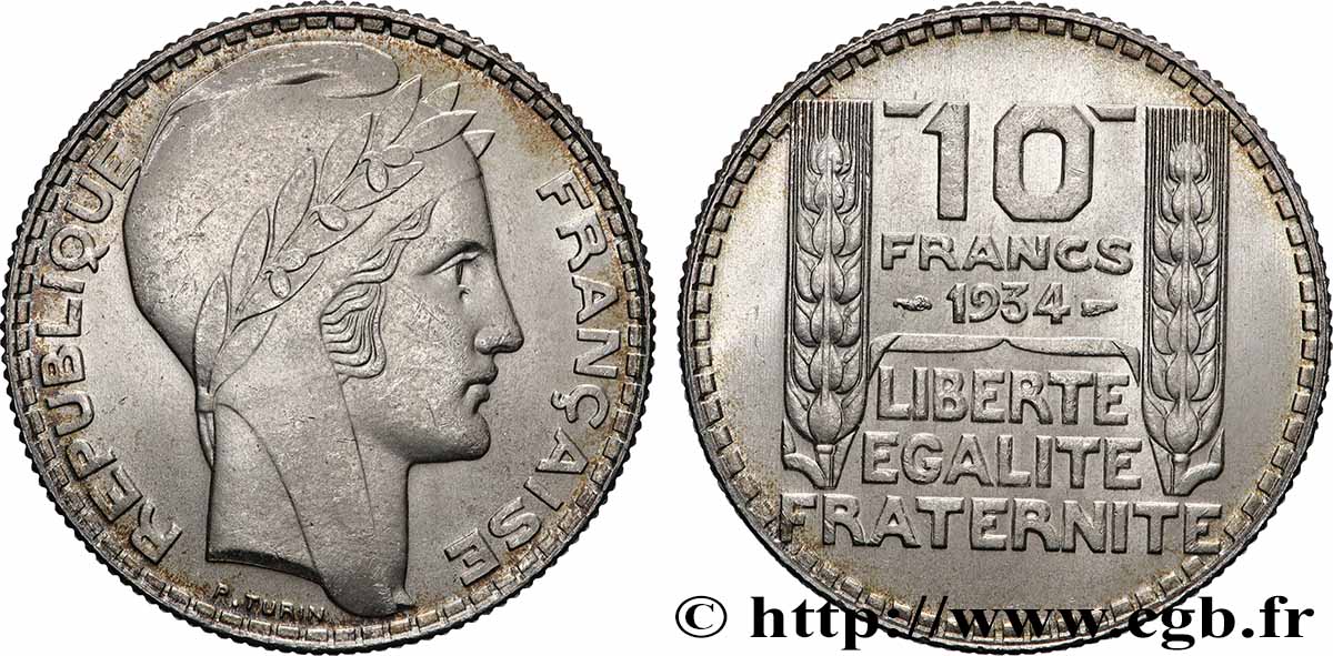 10 francs Turin 1934  F.360/7 fST64 