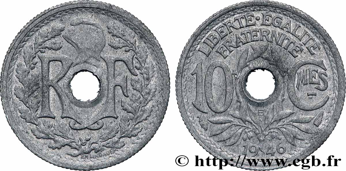 10 centimes Lindauer, petit module 1946 Beaumont-Le-Roger F.143/5 TTB 
