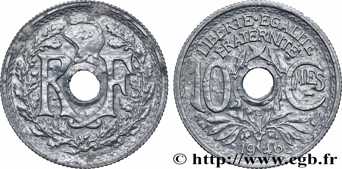 10 centimes Lindauer, petit module 1946 Beaumont-Le-Roger F.143/5 SS 