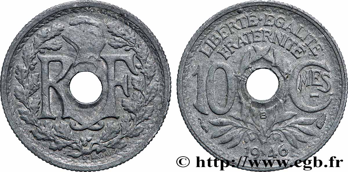 10 centimes Lindauer, petit module 1946 Beaumont-Le-Roger F.143/5 XF 