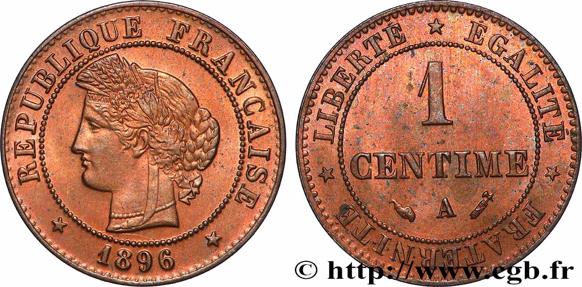 1 centime Cérès 1896 Paris F.104/23 VZ+ 
