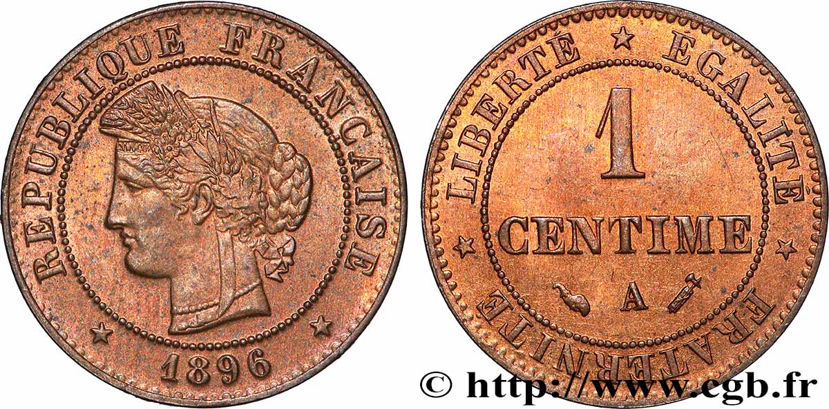 1 centime Cérès 1896 Paris F.104/23 MS 
