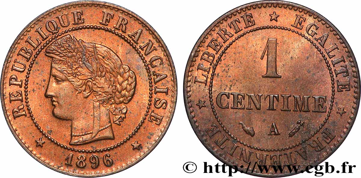 1 centime Cérès 1896 Paris F.104/23 MS 