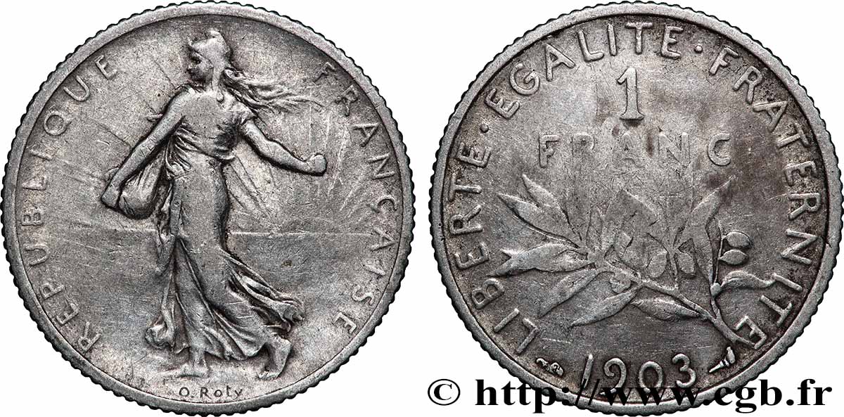 1 franc Semeuse 1903 Paris F.217/8 TB 