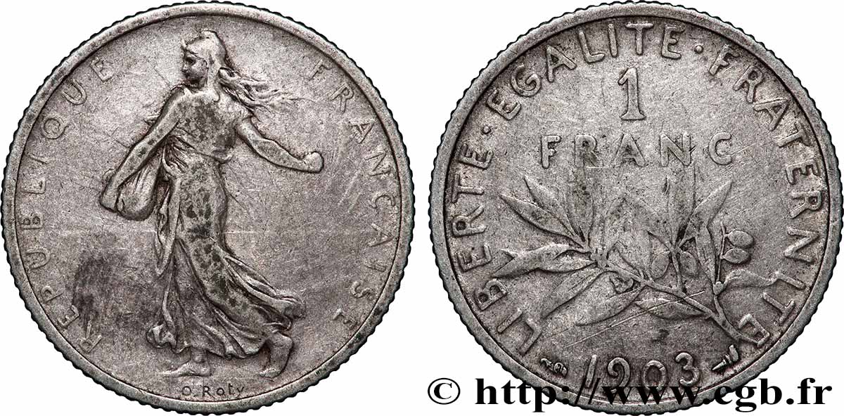 1 franc Semeuse 1903 Paris F.217/8 S 
