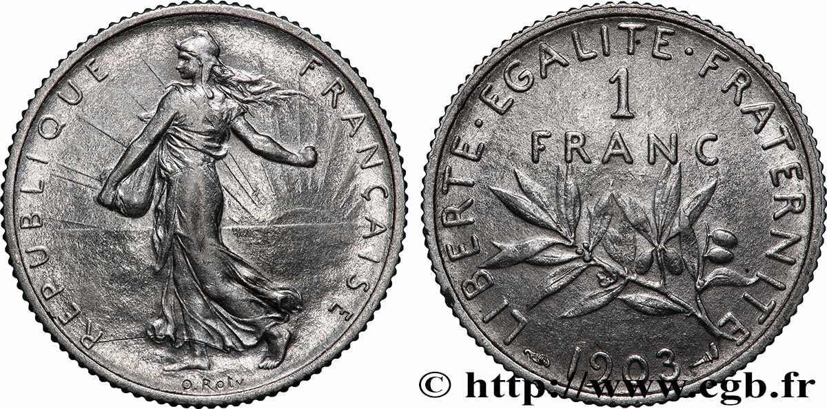 1 franc Semeuse 1903 Paris F.217/8 TTB 