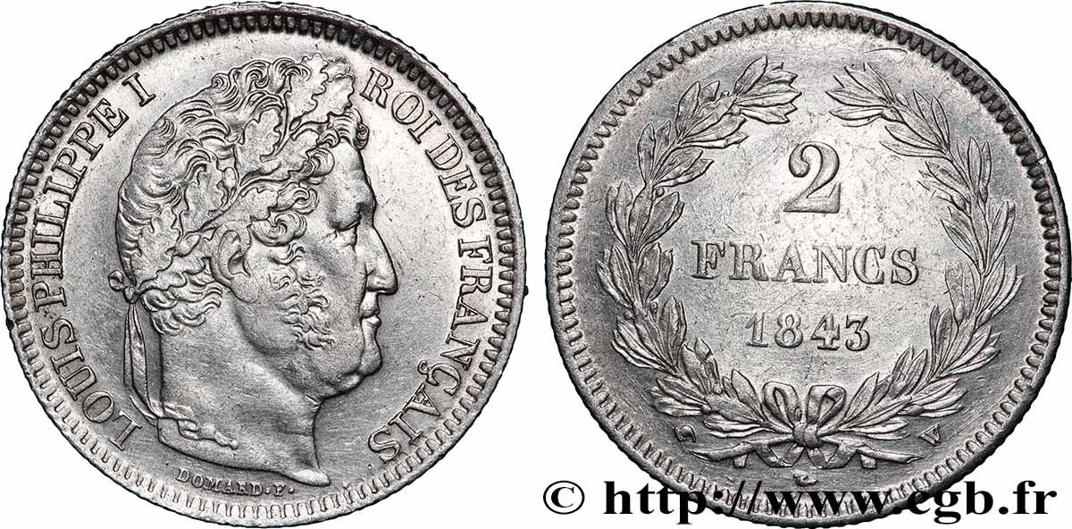 2 francs Louis-Philippe 1843 Lille F.260/96 MS 