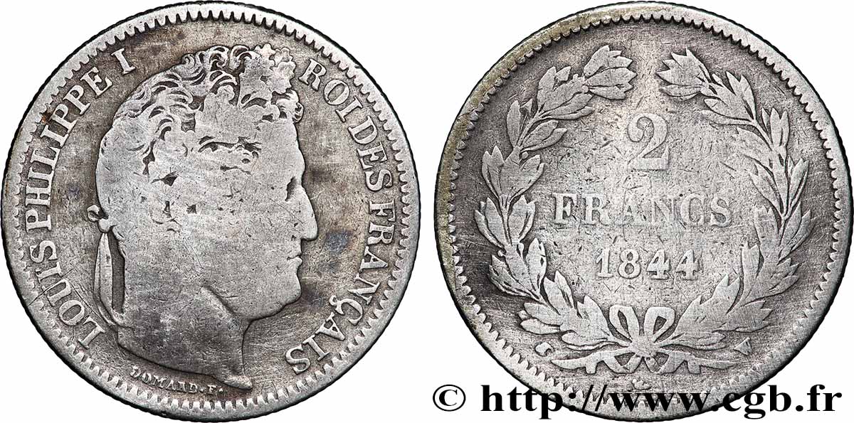 2 francs Louis-Philippe 1844 Lille F.260/101 fS 