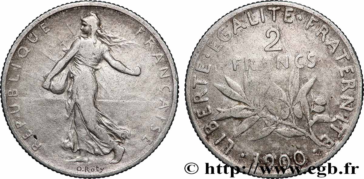 2 francs Semeuse 1900  F.266/4 VF 