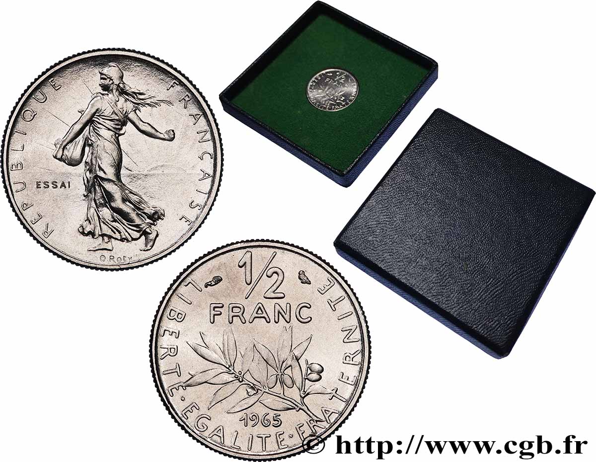 Essai du 1/2 franc Semeuse 1965 Paris F.198/2 FDC 