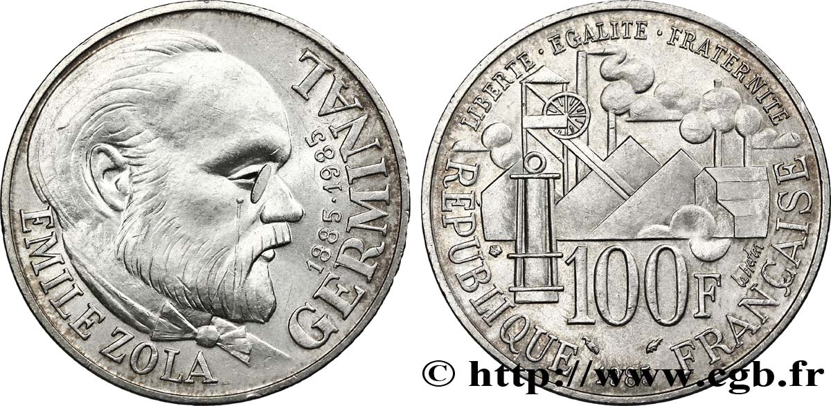 100 francs Émile Zola 1985  F.453/2 VZ55 