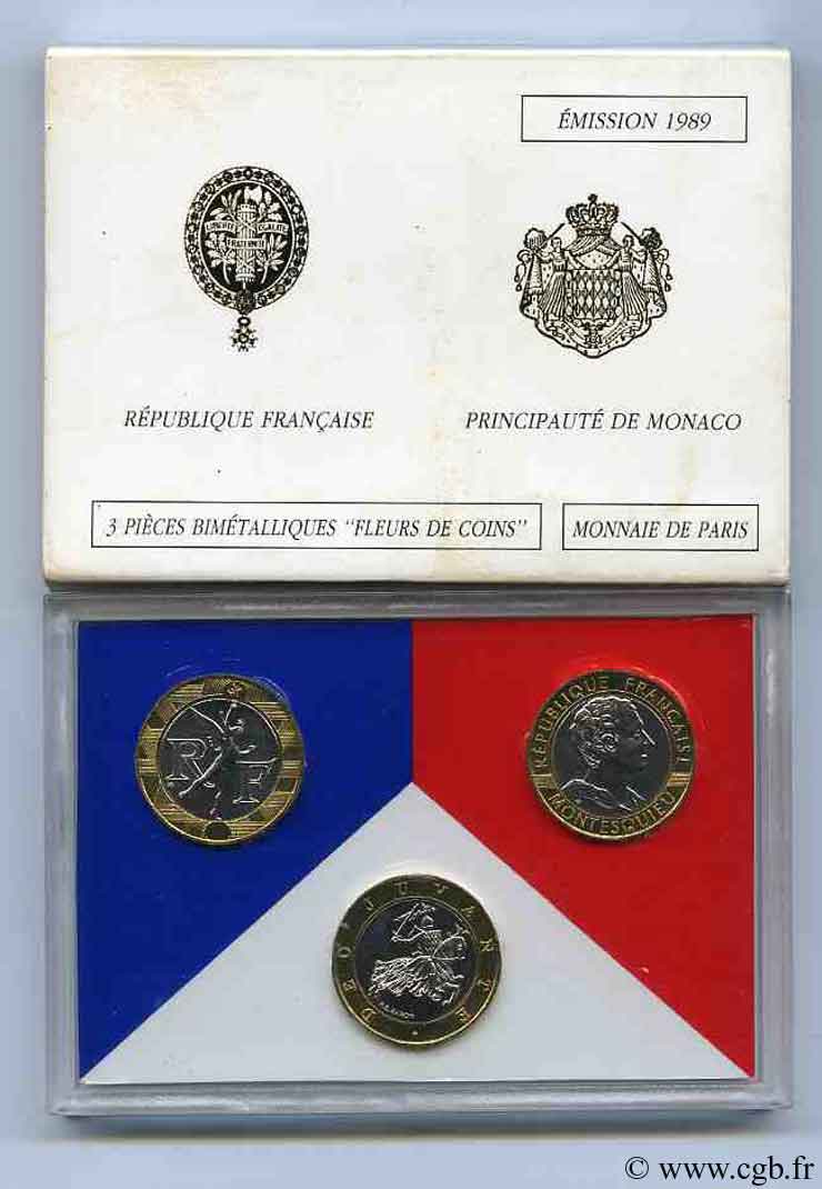 Boîte Fleur de Coins, Tryptique 3 x 10 francs 1989  F.5000/46 ST70 