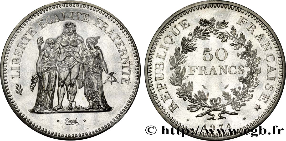 50 francs Hercule 1974  F.427/2 MS68 