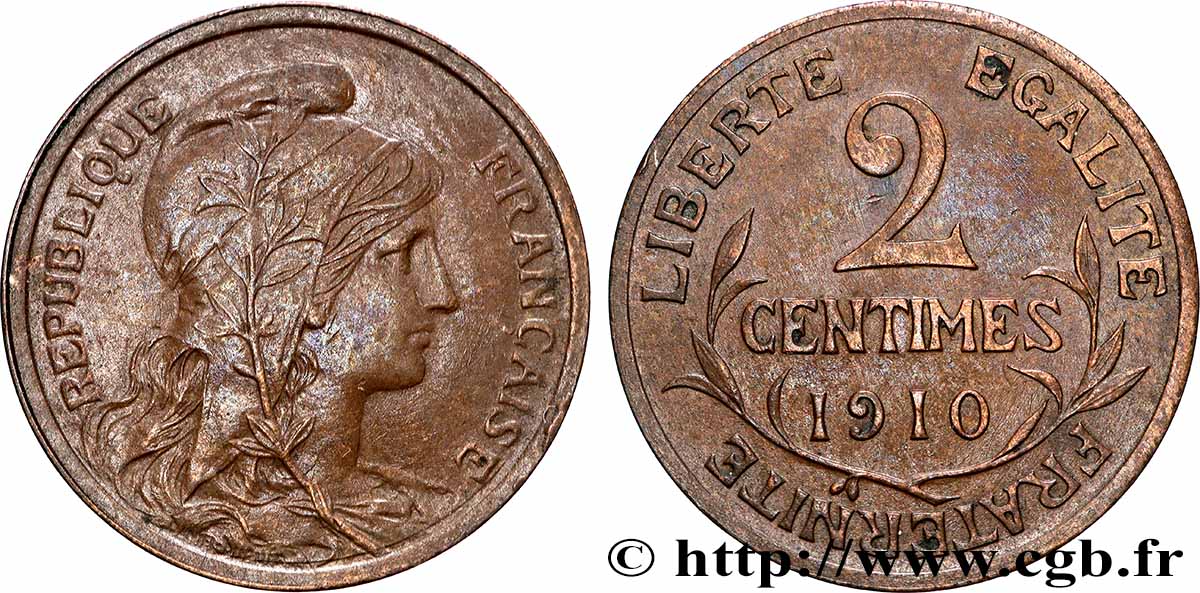 2 centimes Daniel-Dupuis 1910 Paris F.110/13 TTB+ 