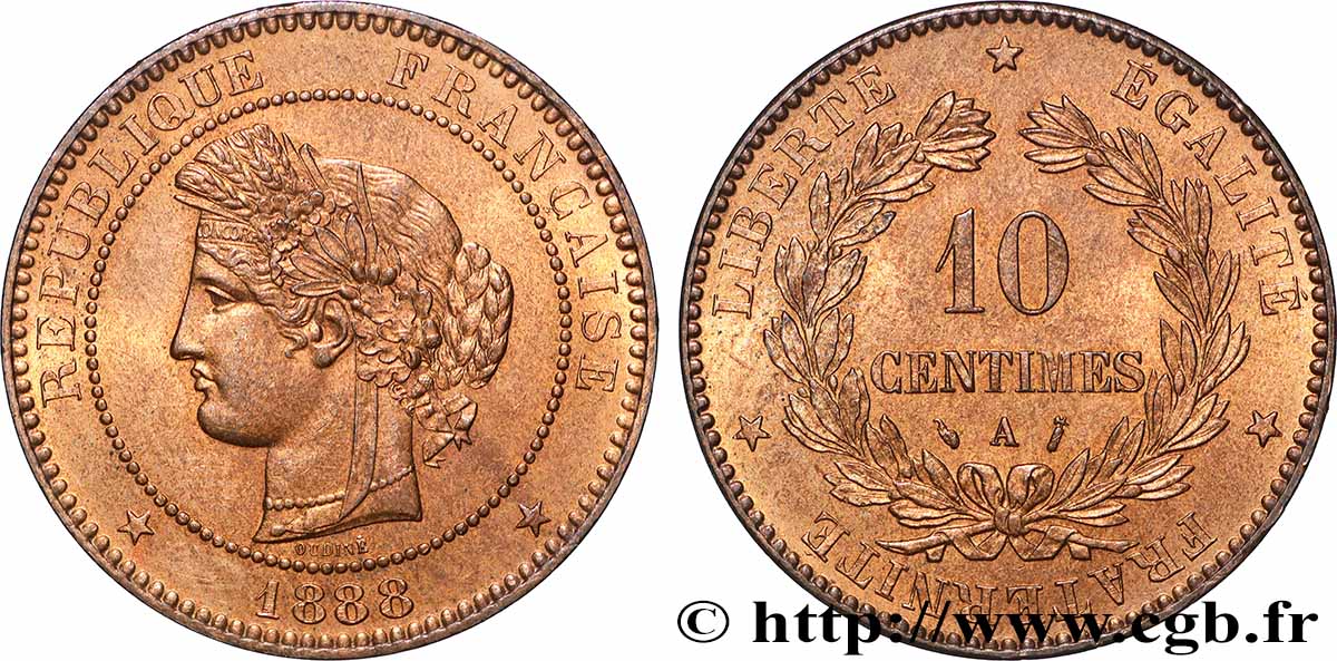 10 centimes Cérès 1888 Paris F.135/33 SC63 