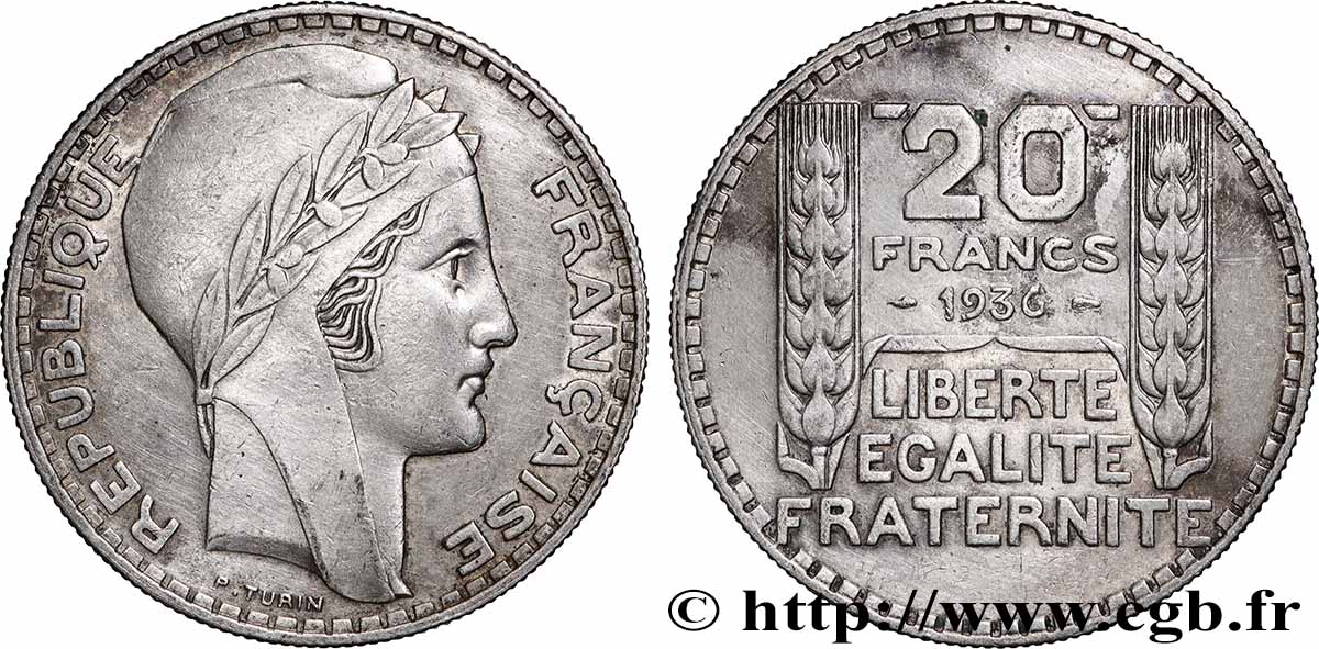 20 francs Turin 1936  F.400/7 MBC 