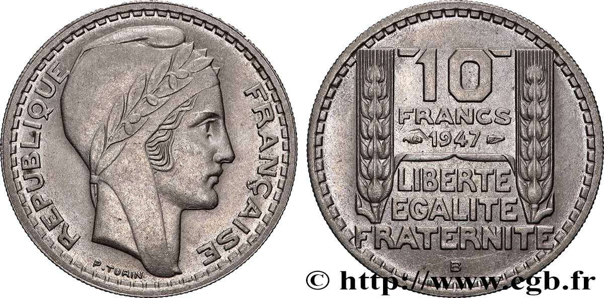 10 francs Turin, grosse tête 1947 Beaumont-Le-Roger F.361A/5 MS 