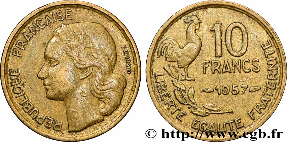 10 francs Guiraud 1957  F.363/13 BB 