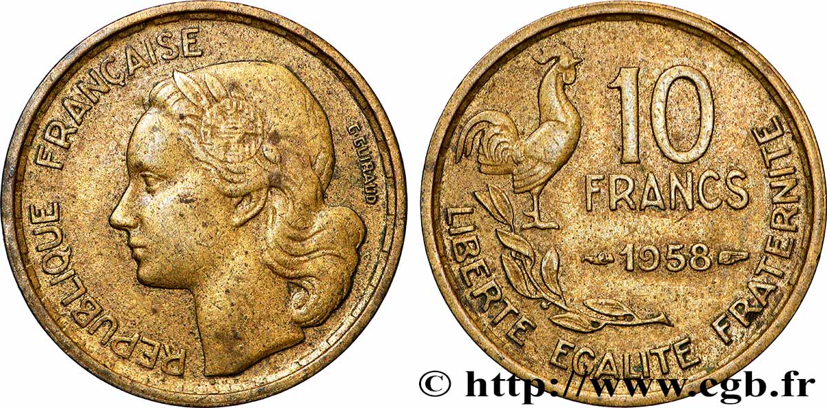 10 francs Guiraud 1958  F.363/14 TTB 