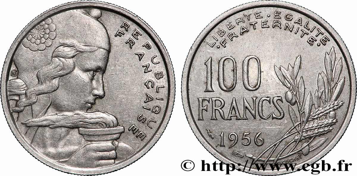 100 francs Cochet 1956  F.450/8 TTB+ 