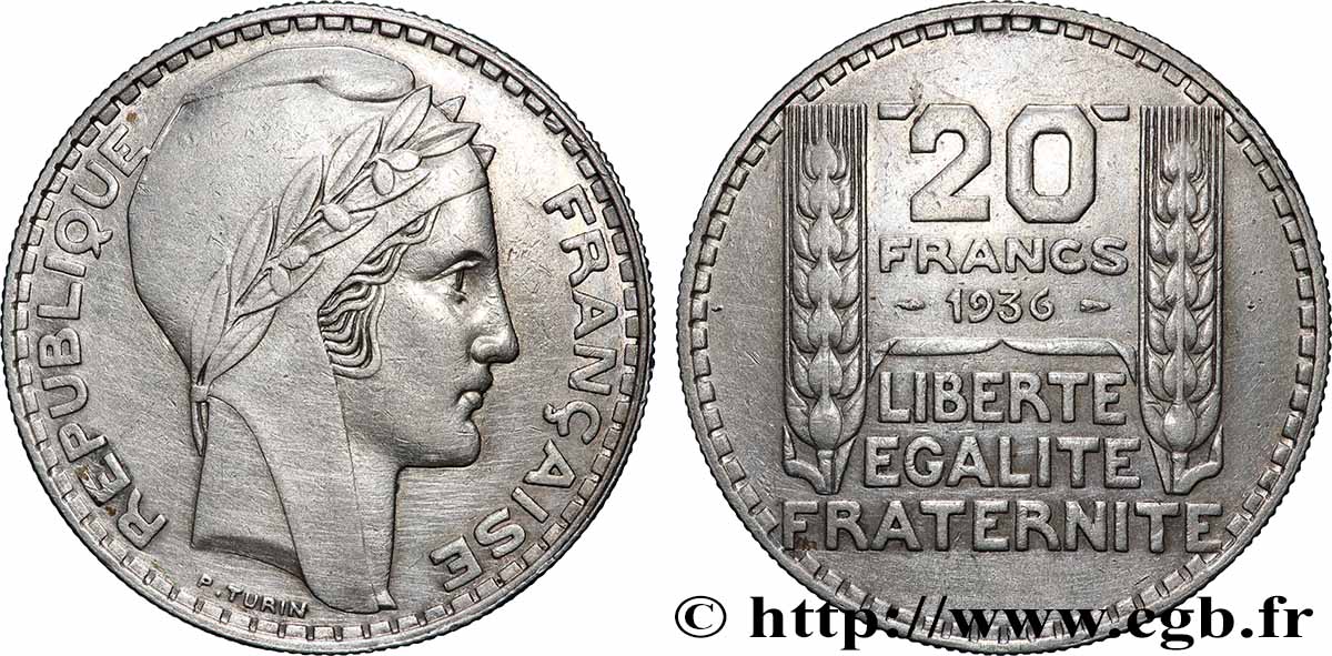 20 francs Turin 1936  F.400/7 TTB+ 