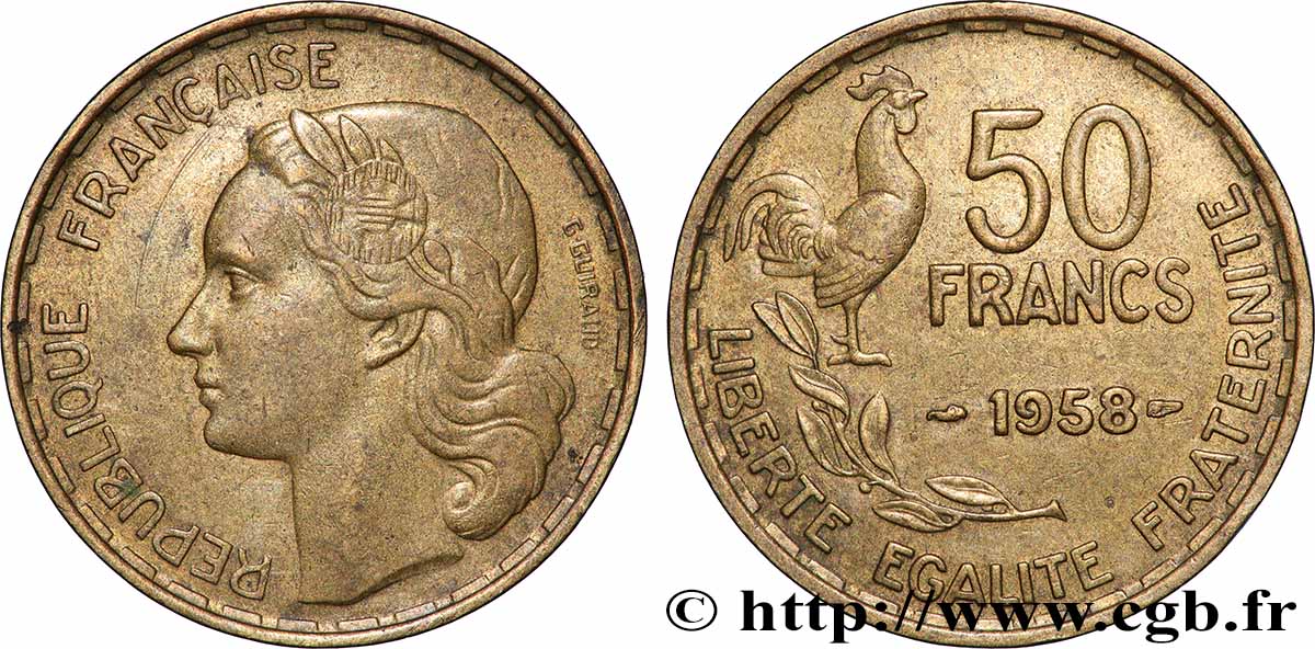 50 francs Guiraud 1958  F.425/14 TTB+ 
