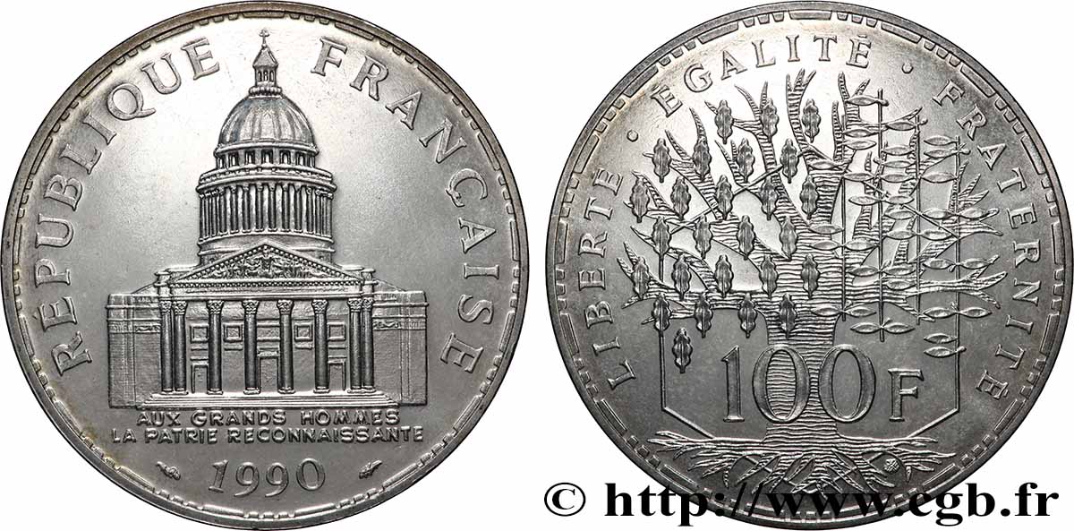 100 francs Panthéon 1990  F.451/10 SUP+ 