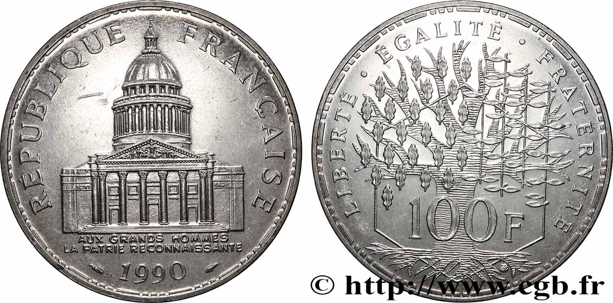 100 francs Panthéon 1990  F.451/10 SUP+ 