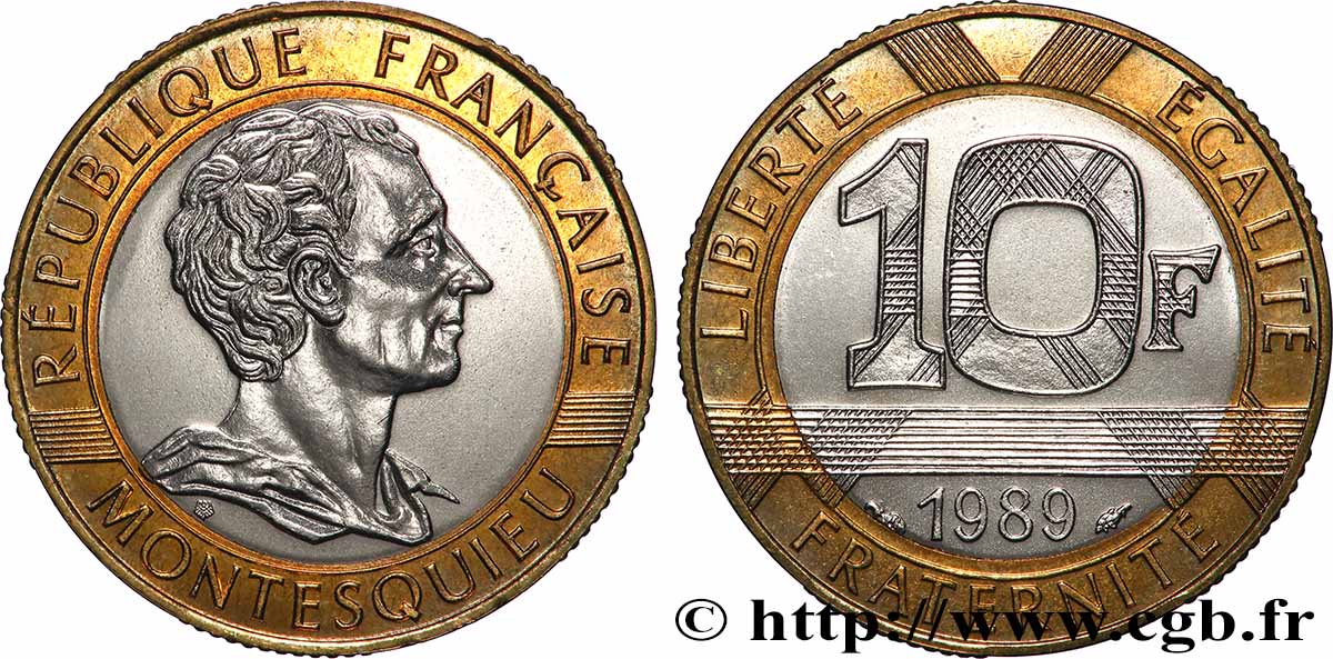 10 francs Montesquieu 1989  F.376/2 FDC 