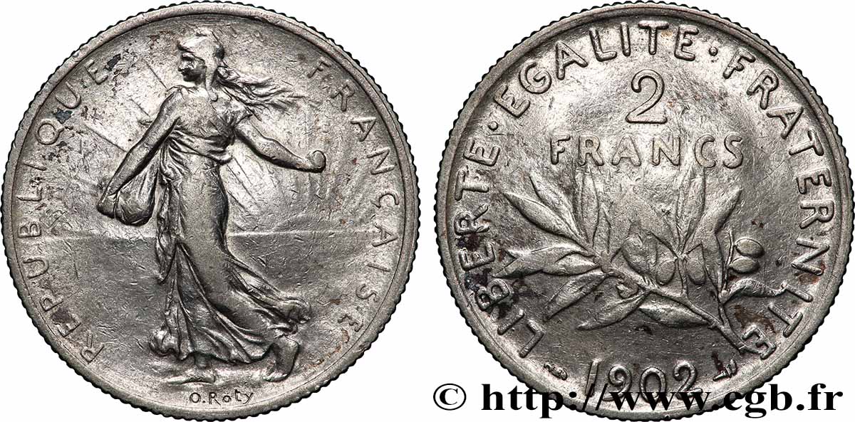 2 francs Semeuse 1902  F.266/7 TB 