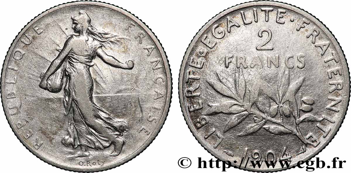 2 francs Semeuse 1904  F.266/8 VF 