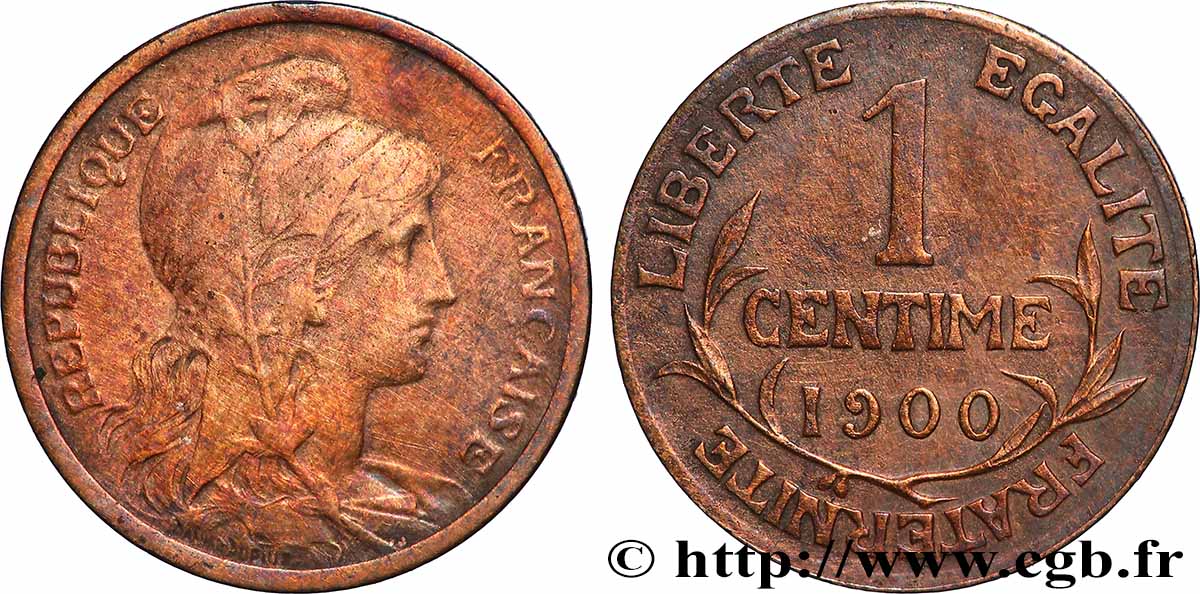1 centime Daniel-Dupuis 1900 Paris F.105/4 TB 