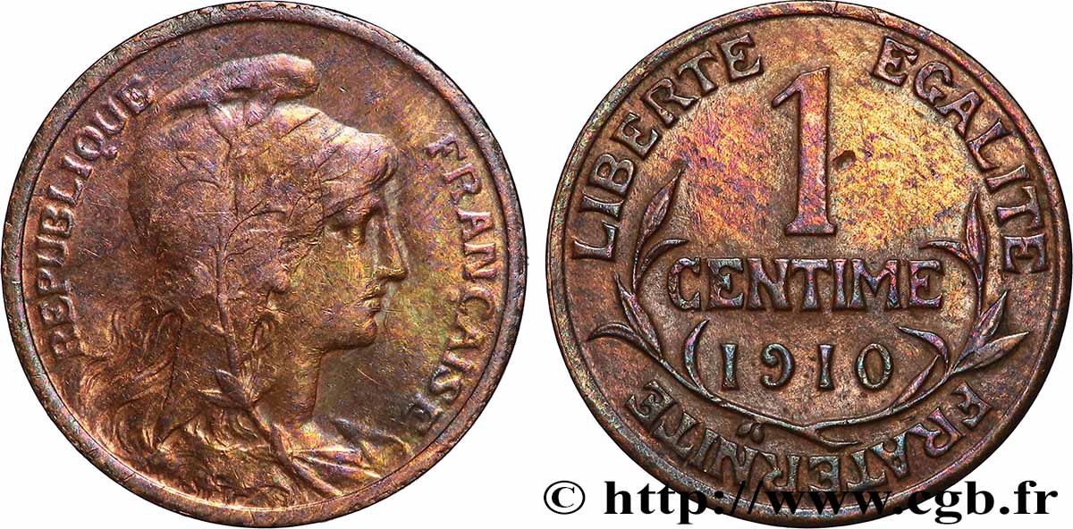 1 centime Daniel-Dupuis 1910 Paris F.105/12 TB+ 