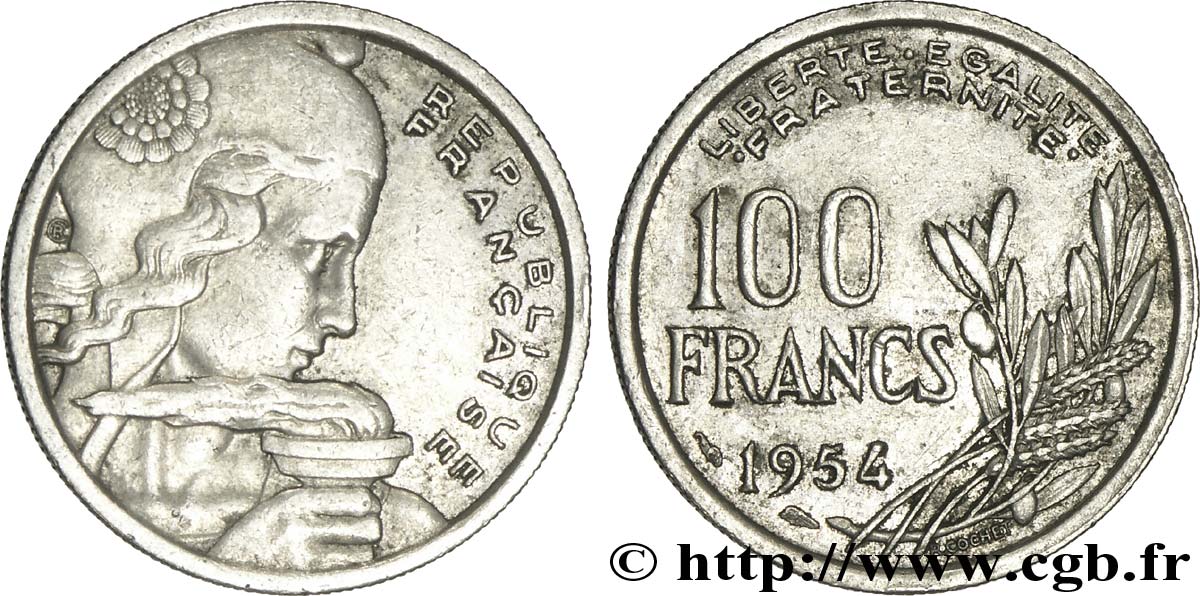 100 francs Cochet 1954  F.450/2 XF40 