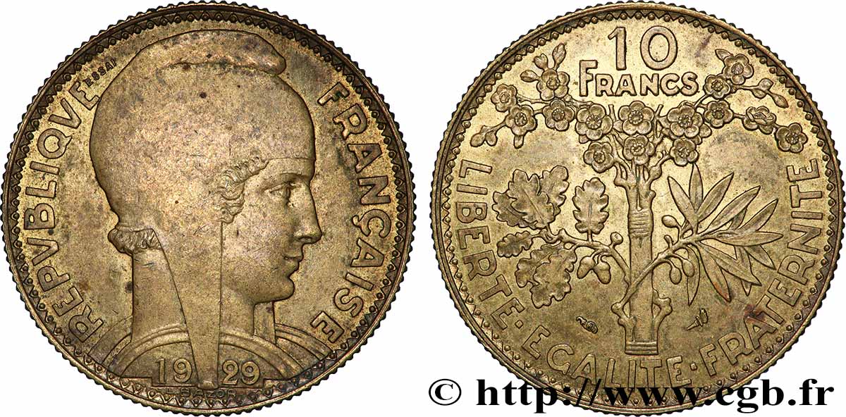 Essai de 10 francs par Bazor, concours de 1929 1929 Paris GEM.161 3 SUP 