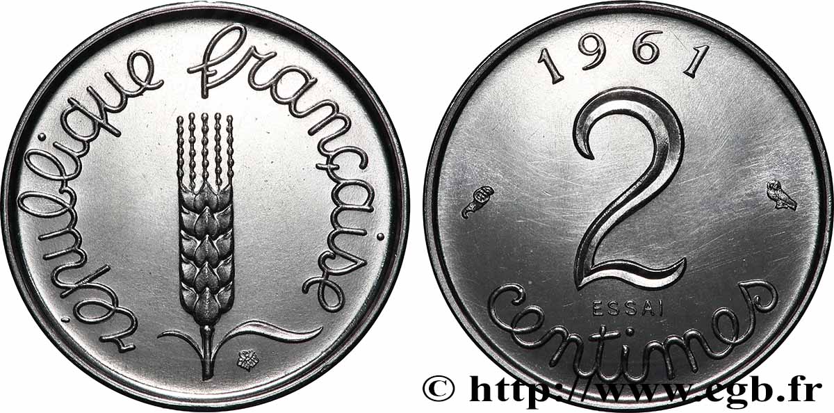 Essai de 2 centimes Épi 1961 Paris F.111/2 FDC 