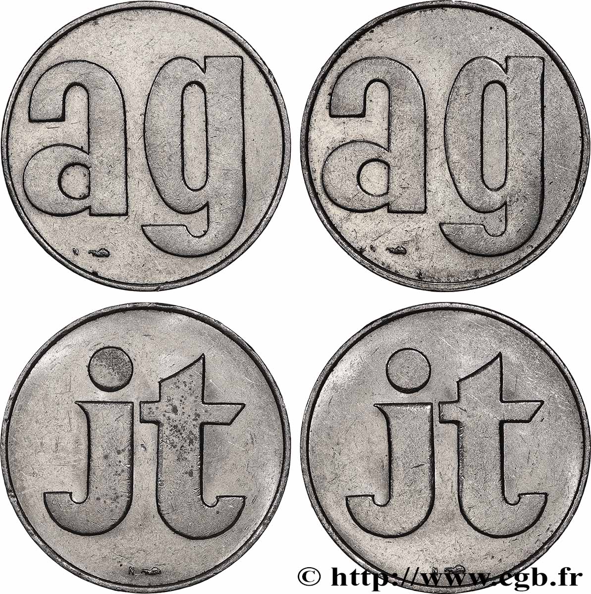 Lot de deux exemplaires JT et AG (Atelier de Gravure) n.d. Paris GEM.266 1 TTB+ 