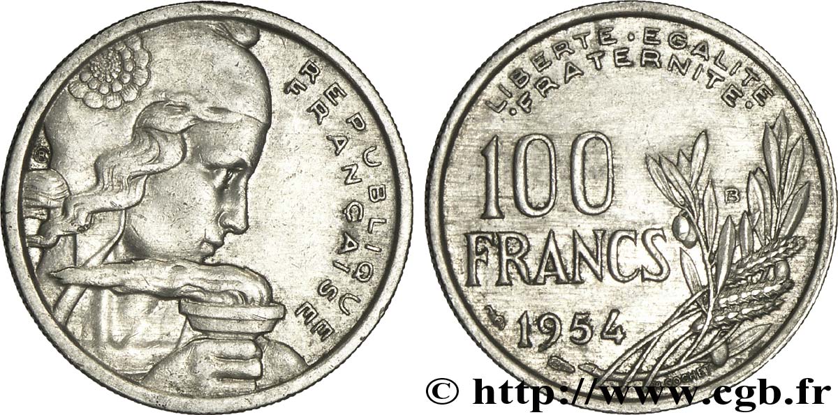 100 francs Cochet 1954 Beaumont-le-Roger F.450/3 TTB45 