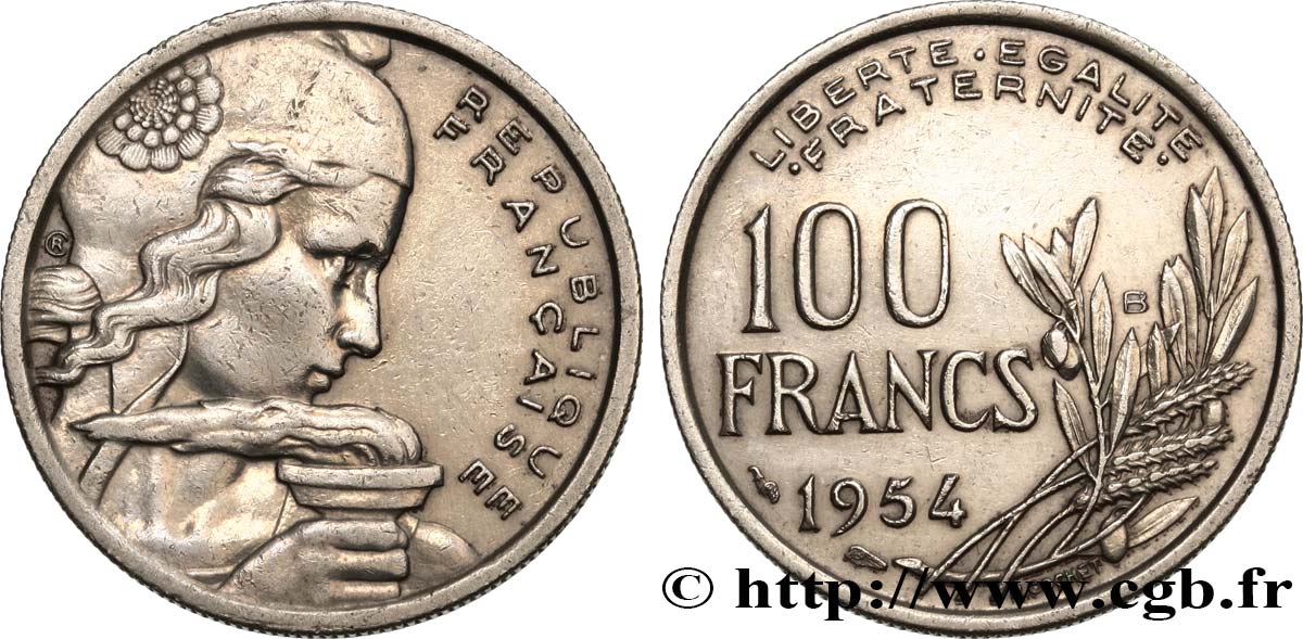 100 francs Cochet 1954 Beaumont-le-Roger F.450/3 AU 
