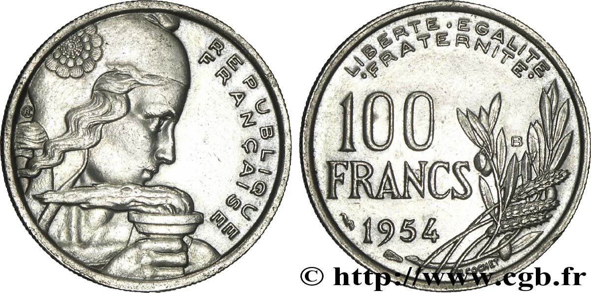 100 francs Cochet 1954 Beaumont-le-Roger F.450/3 SPL60 