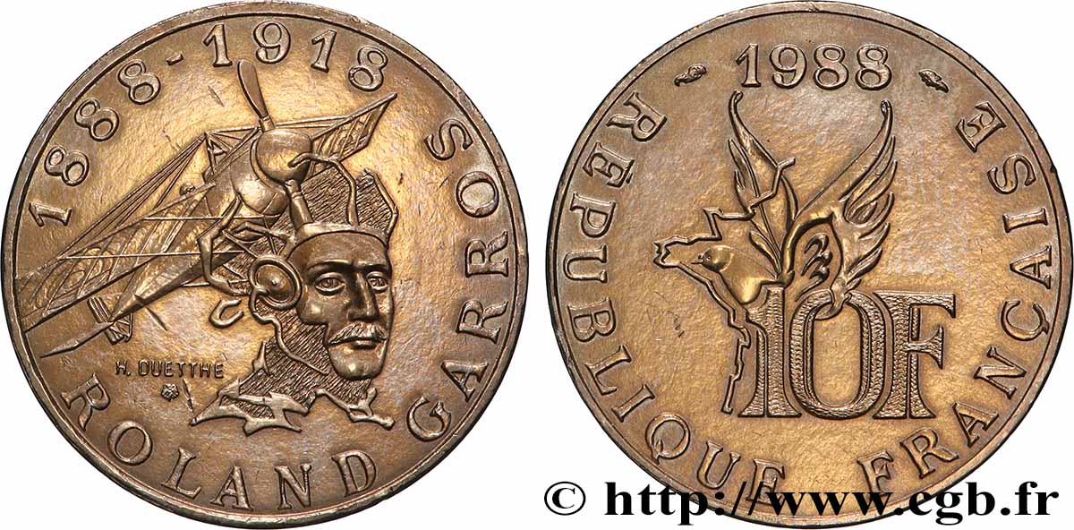 10 francs Roland Garros 1988  F.372/2 MS 
