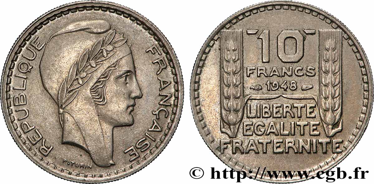 10 francs Turin, petite tête 1948  F.362/3 VZ 